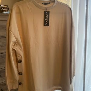 Boohoo Maternity Side Button Nursing Sweatshirt